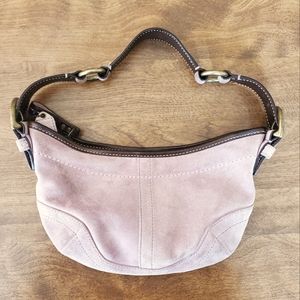 Small Coach Mauve Suede Handband